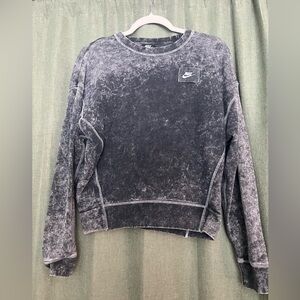 Nike Women's Gray Acid Wash Sweatshirt